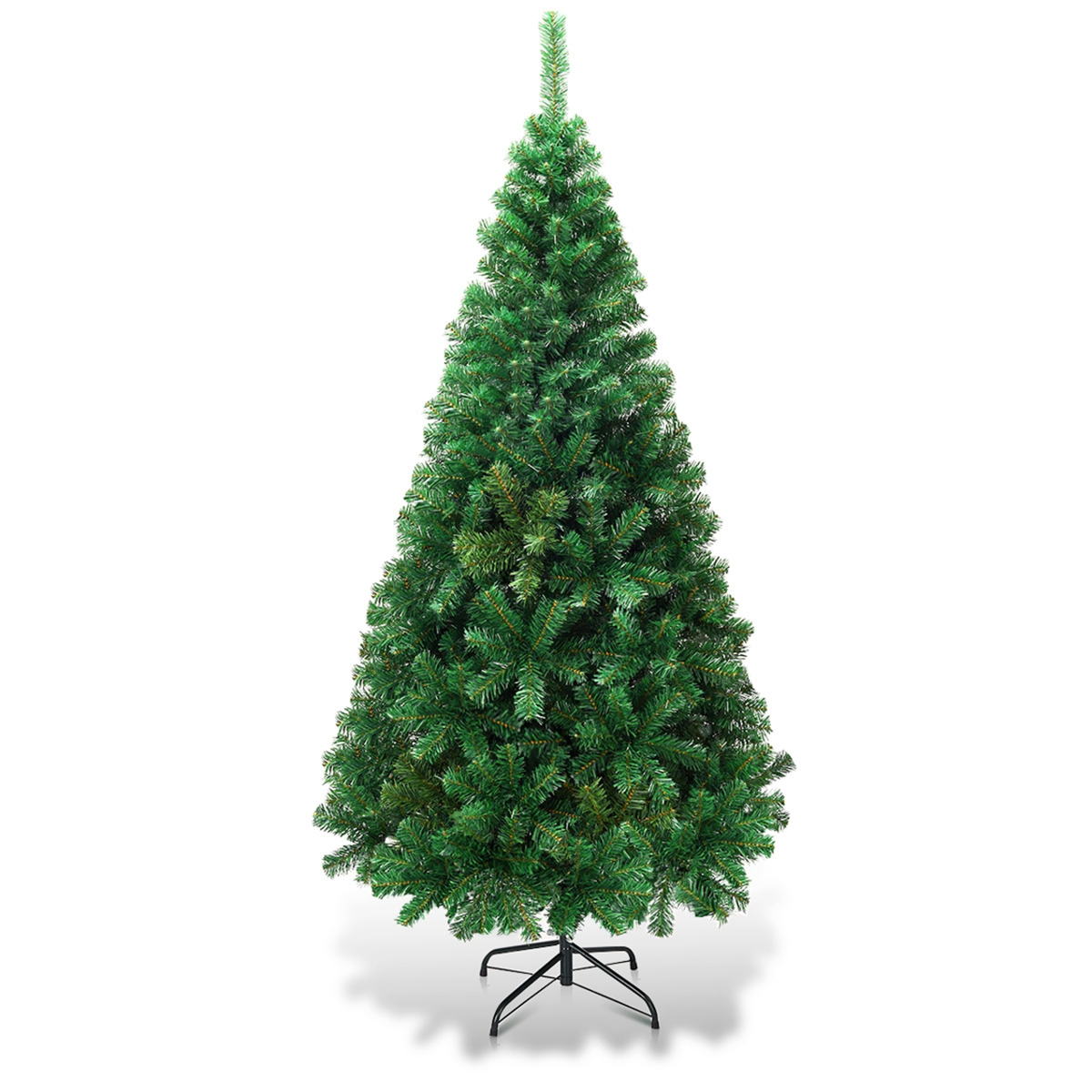 1.5m Árbol de Navidad Artificial con Base Metálica de Abeto Verde