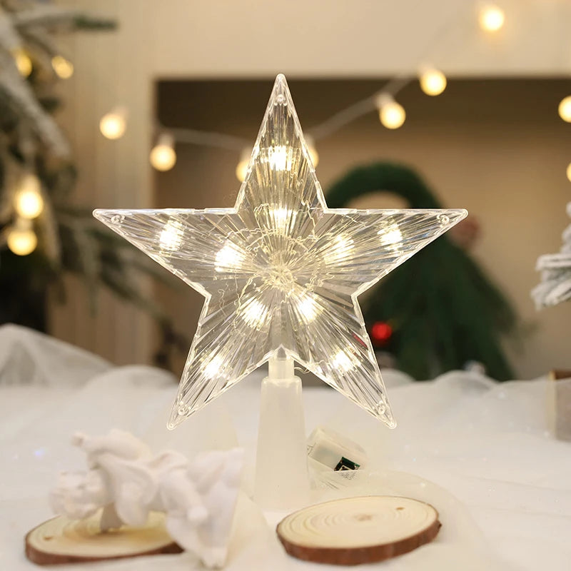 Estrellas LED Decoración para Árbol de Navidad 15cm