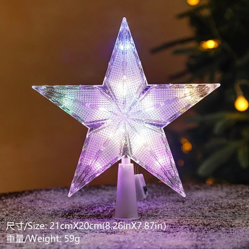 Estrellas LED Decoración para Árbol de Navidad 15cm