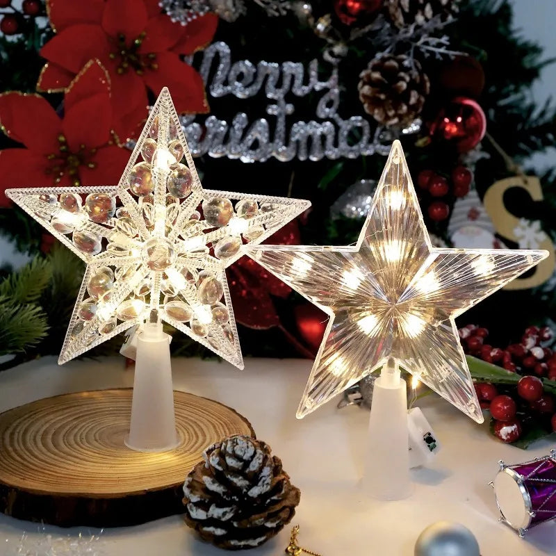 Estrellas LED Decoración para Árbol de Navidad 15cm