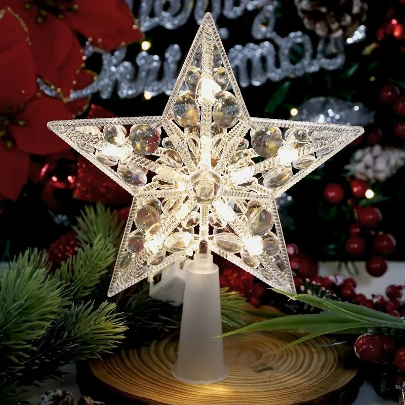 Estrellas LED Decoración para Árbol de Navidad 15cm