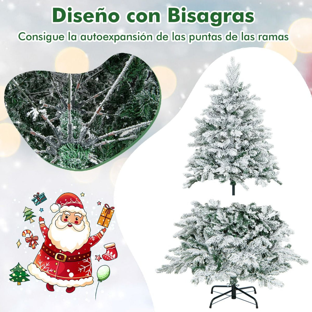 1.35m Árbol de Navidad Nevado Iluminación Cálida 