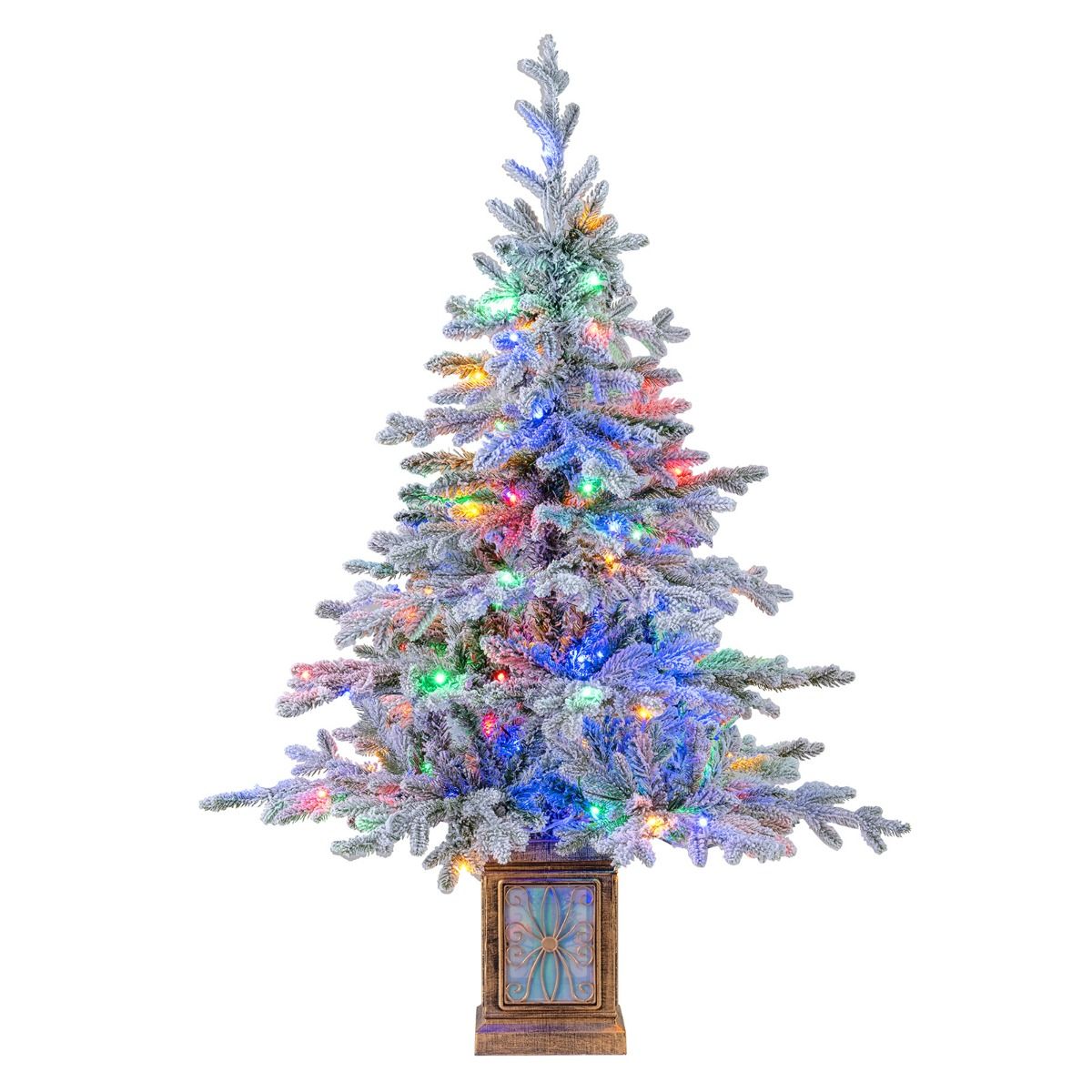 1.20m Árbol de Navidad Artificial Iluminado 100 Luces 8 Modos