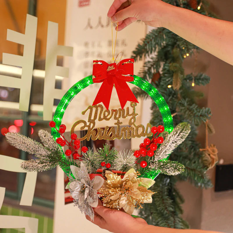  Guirnalda Luminosa Navideña para colgar en la puerta.