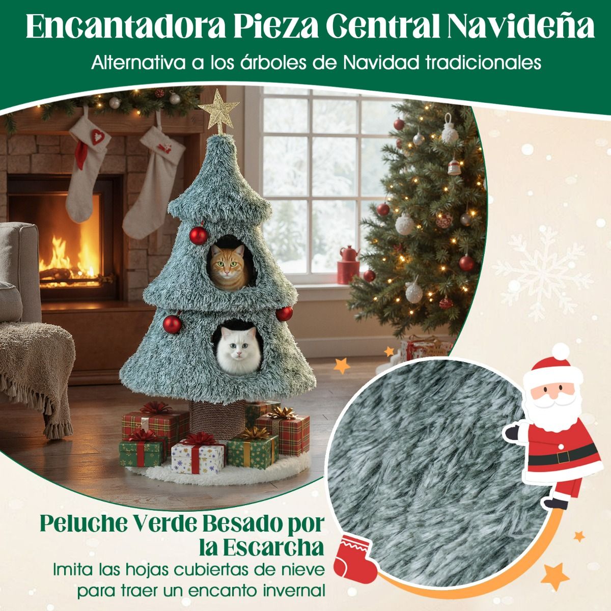 Árbol de Navidad para Gatos con rascador.